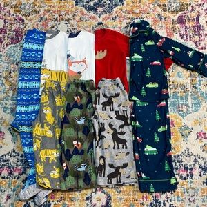 Set of 5 Fleece Winter Pajamas Size 2T Carter’s and Wondershop